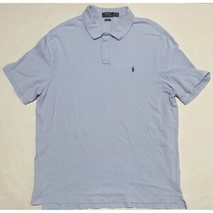 Polo Ralph Lauren Men's Polo Shirt Size XXL Sky Blue Classic Fit Golf Outdoor